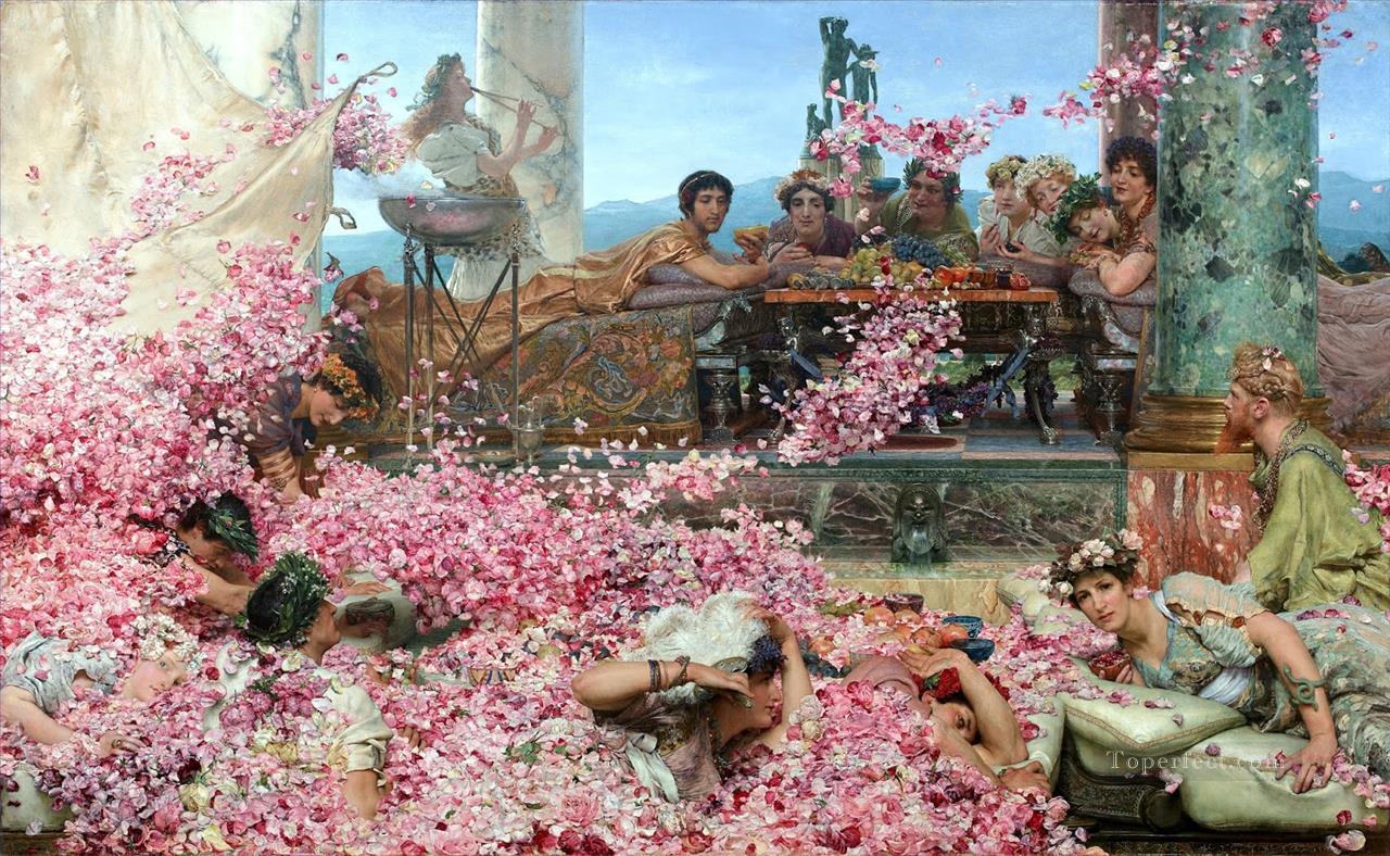 The Roses of Heliogabalus Romantic Sir Lawrence Alma Tadema Oil Paintings